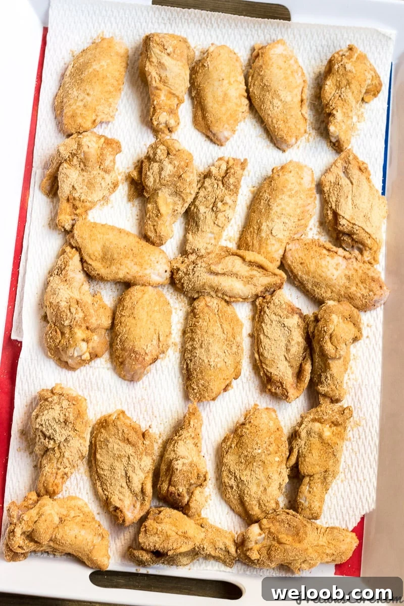 party wings with dry rub