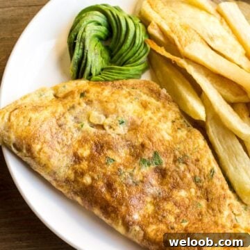 Breakfast fried potatoes and eggs