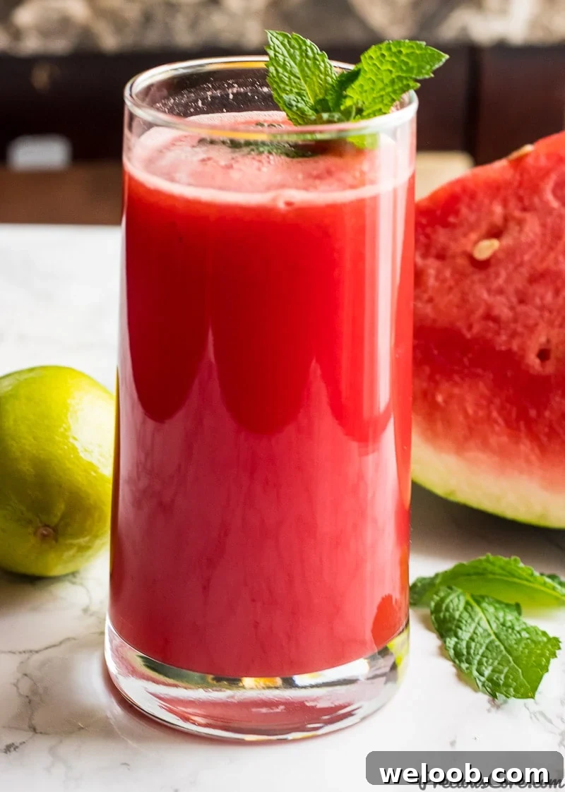 Watermelon Mint Juice Recipe