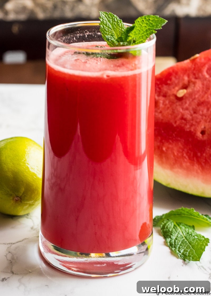 Watermelon Mint Juice Recipe