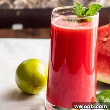 Watermelon Mint Juice - homemade