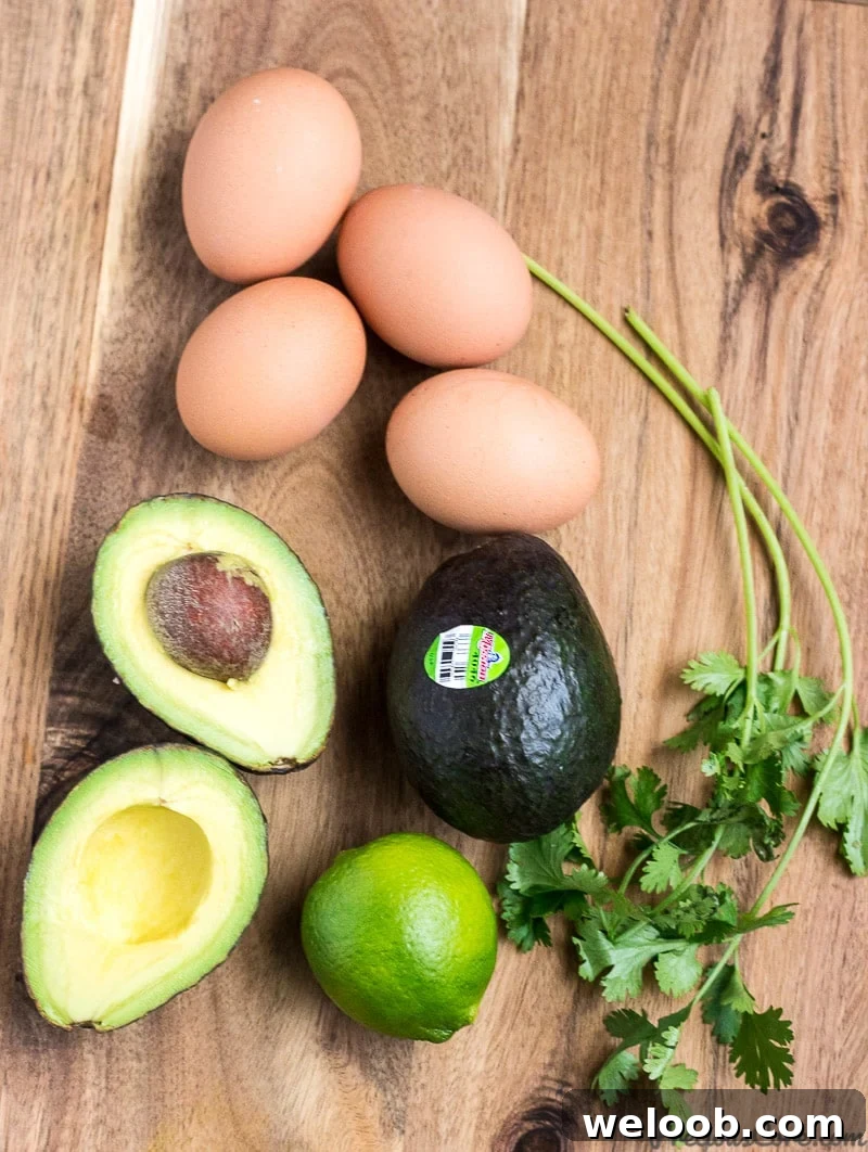 Ingredients for Healthy Avocado Egg Salad