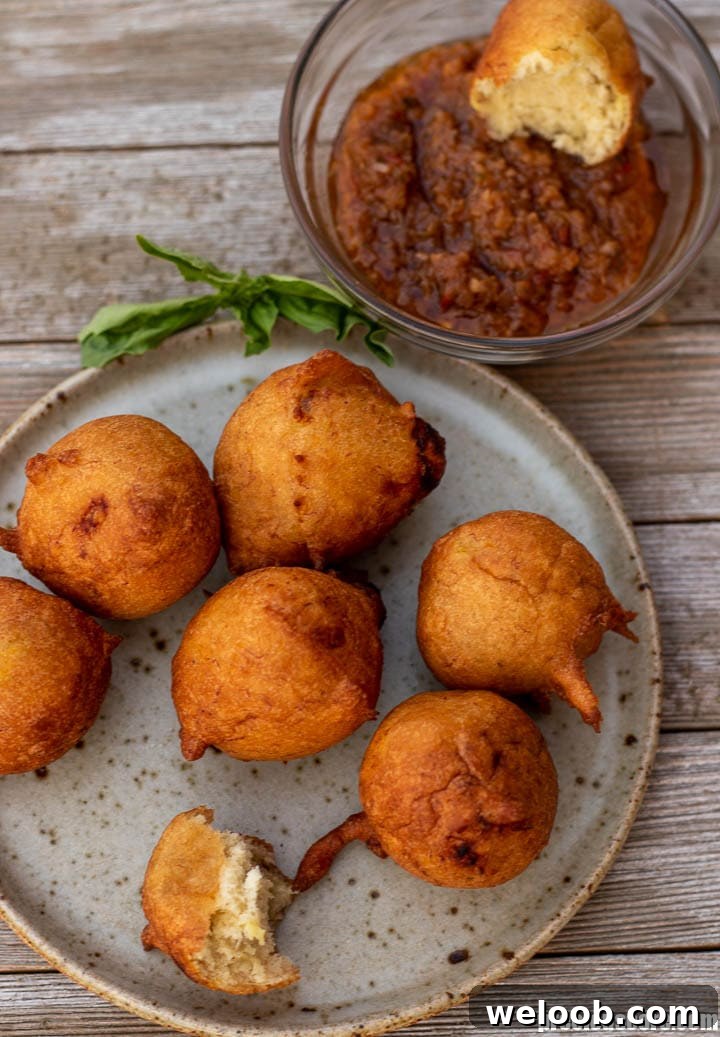 Banana Fritters served with African pepper sauce.