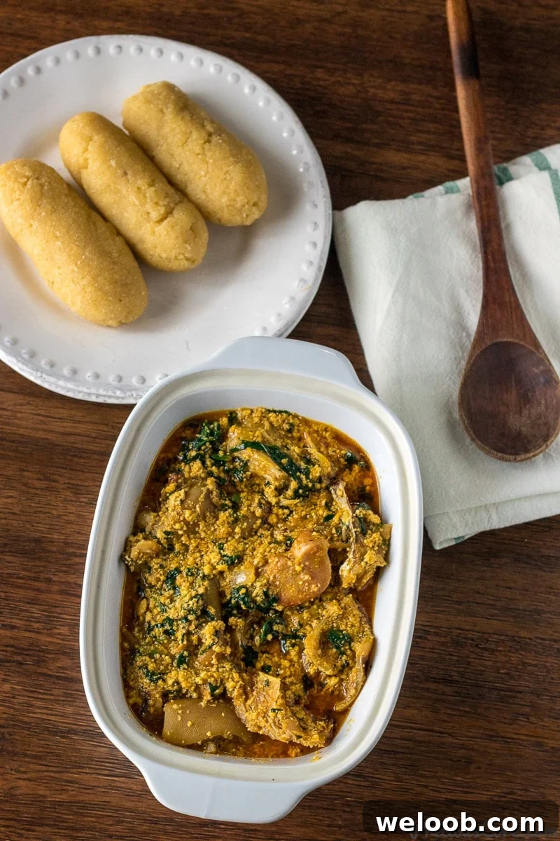 Melon seed Soup served with Garri (Eba).