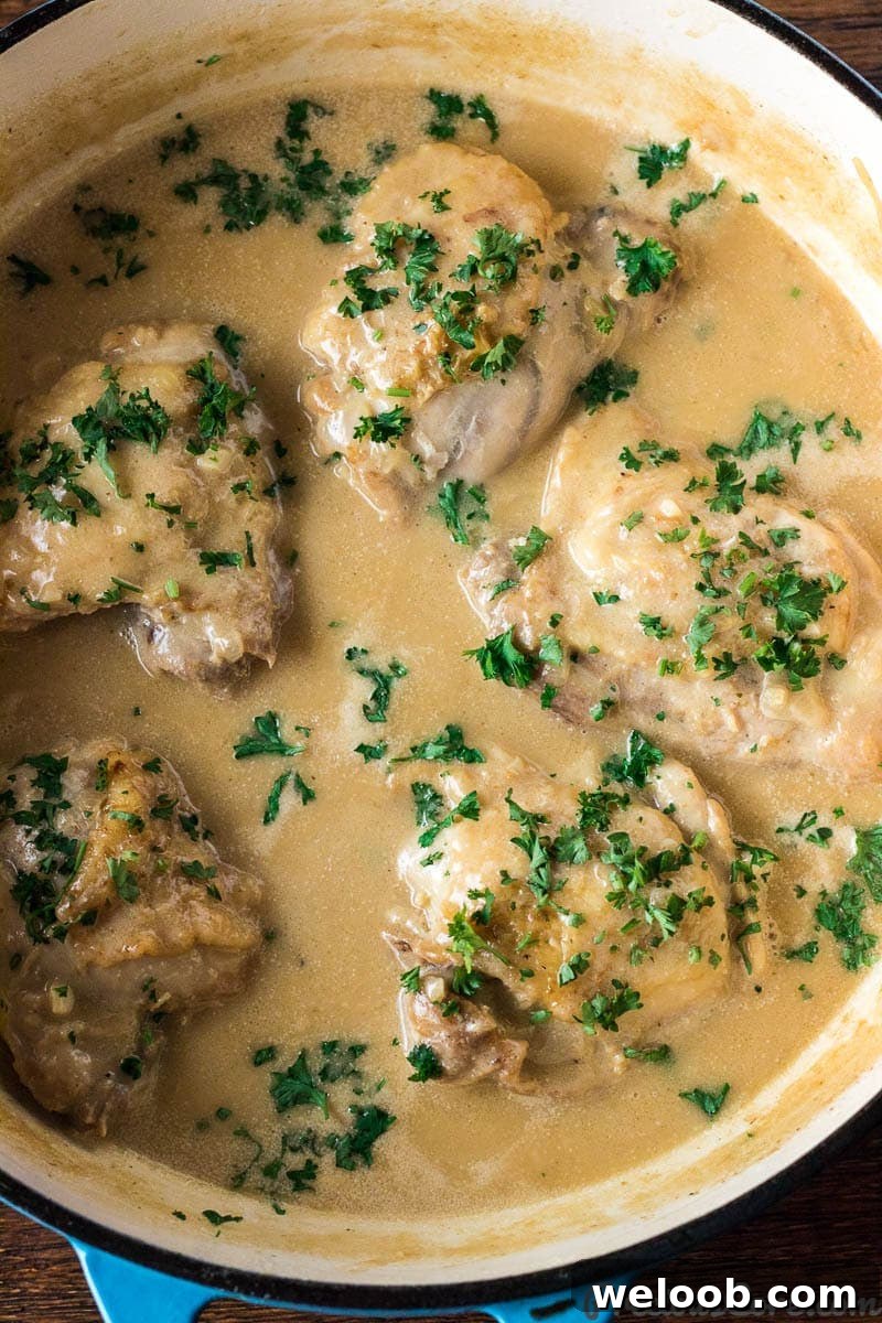 Chicken in White Sauce in a pot