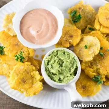 tostones - twice fried plantains