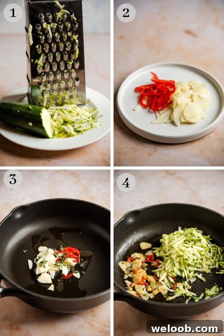 Step by step photos for making cavatelli pasta sauce with broccoli