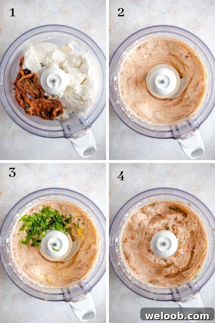 Step by step photos for making ricotta ravioli filling