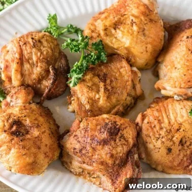 Best Ever Crispy Baked Chicken Thighs