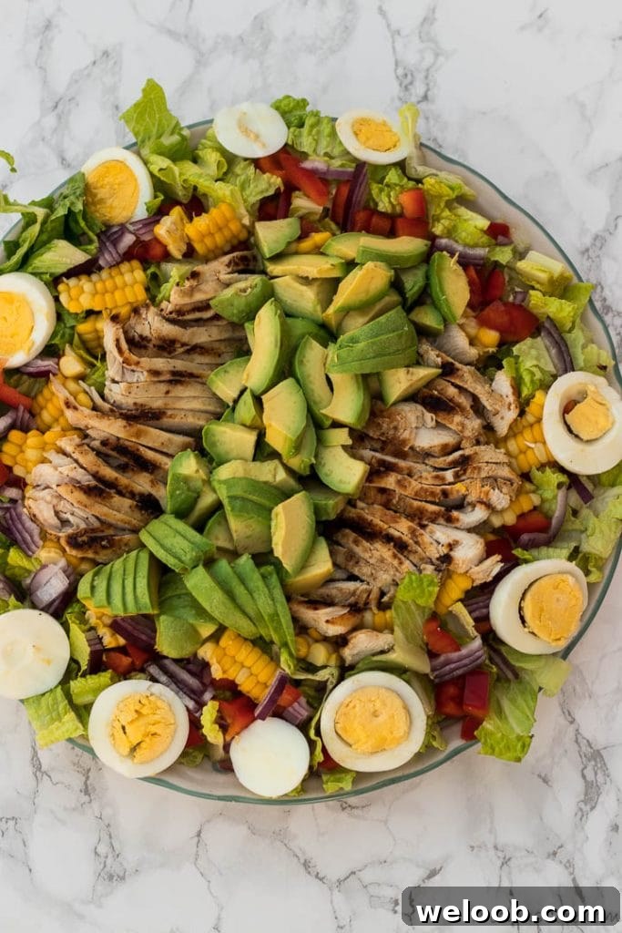 avocado chicken salad on platter