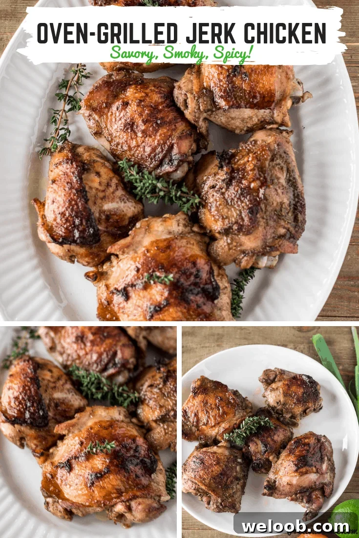 Collage of Jamaican jerk chicken on plates.
