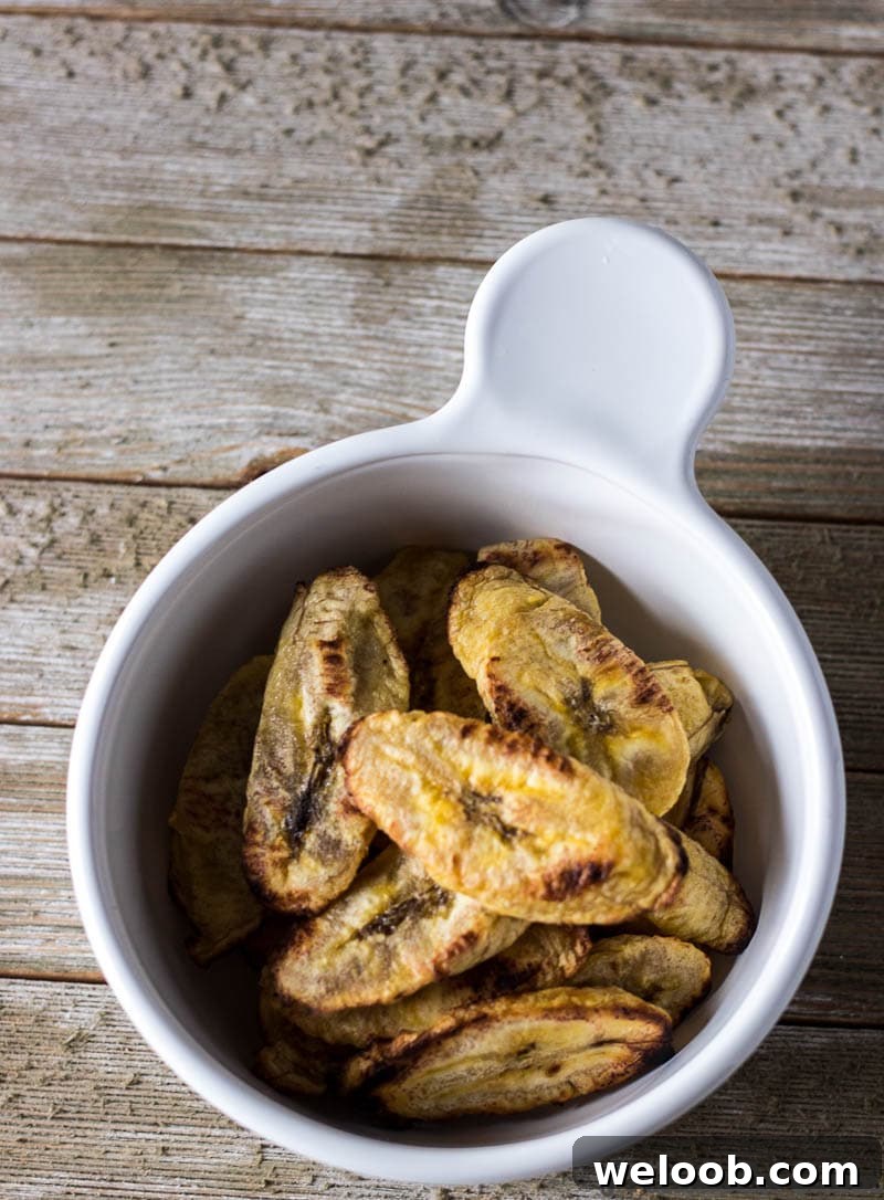 Baked Plantains in a bowl
