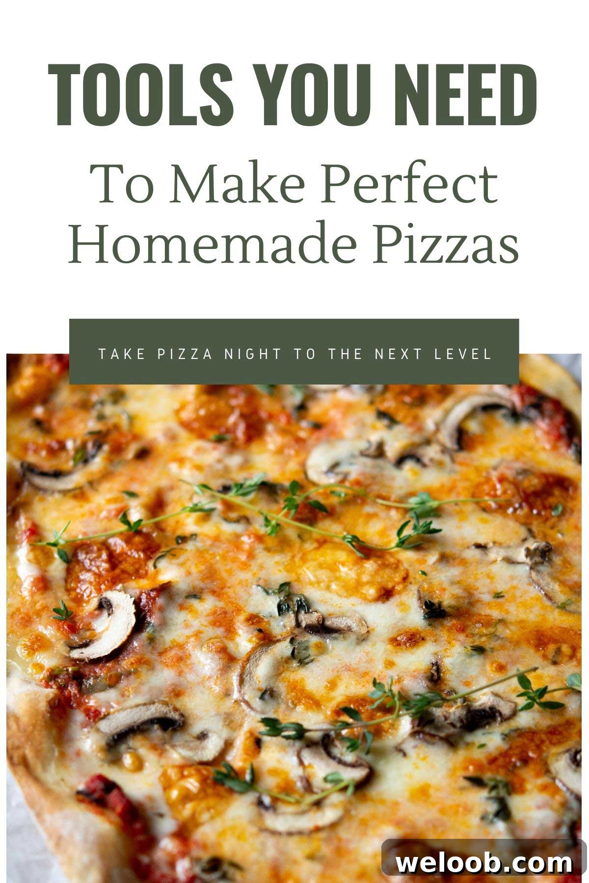 Fresh homemade pizza ingredients