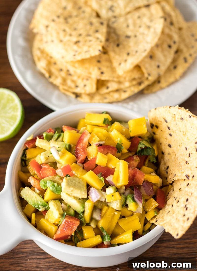Homemade salsa served with chips