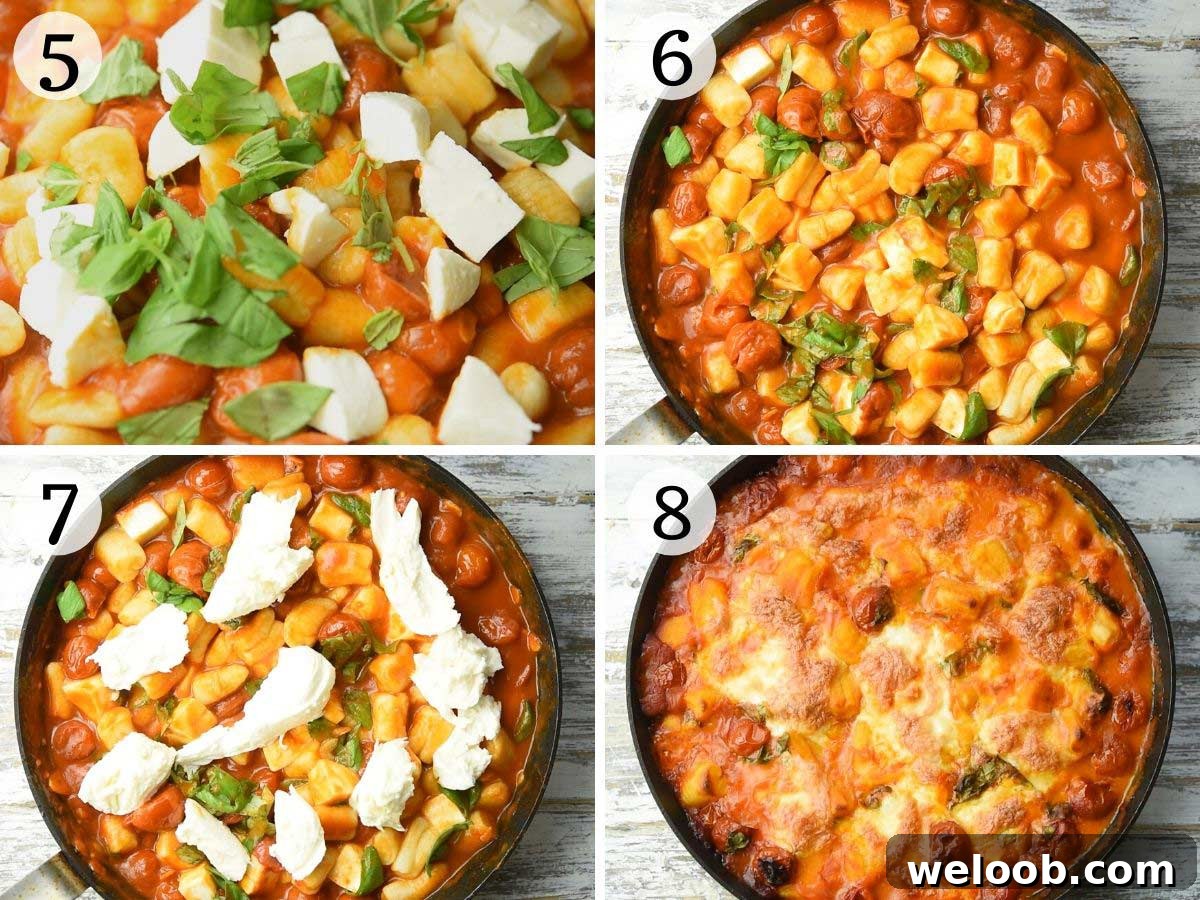 Step by step photos showing how to make Gnocchi alla Sorrentina