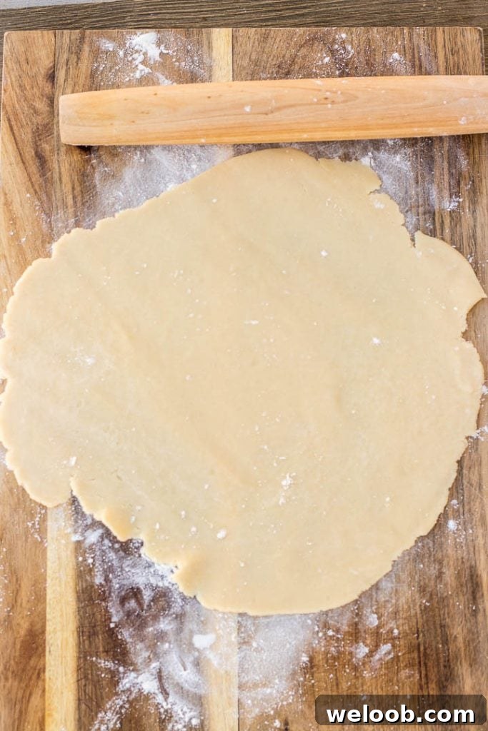 Rolling out pie crust