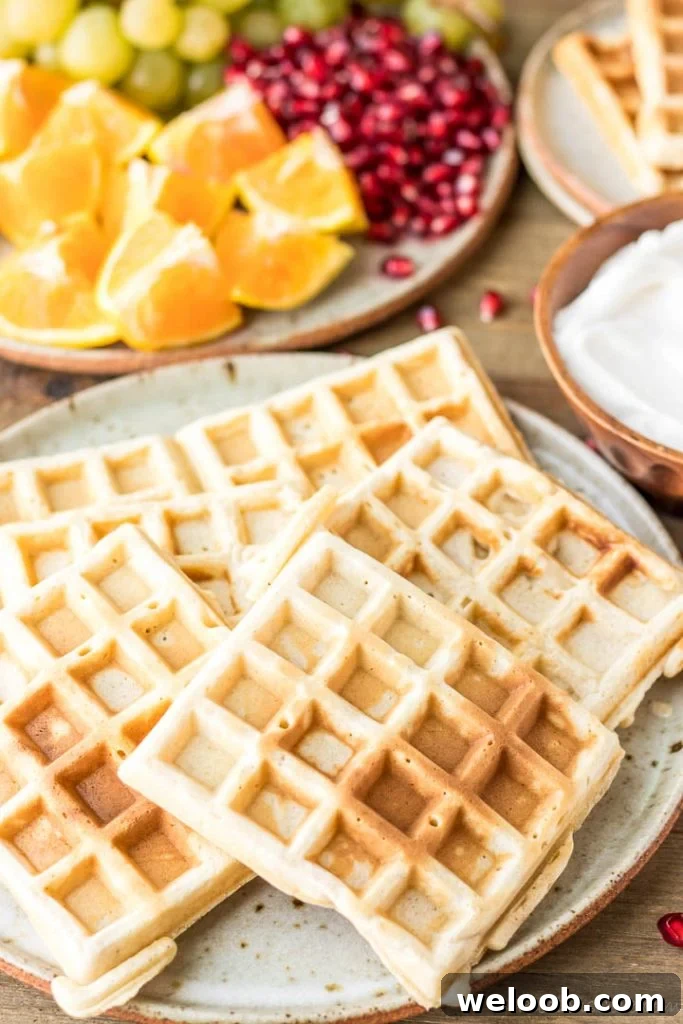 waffles on a plate