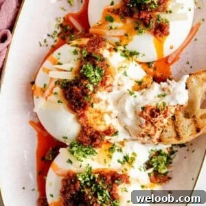 A close up of burrata with Nduja