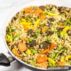 Mushroom fried rice recipe.