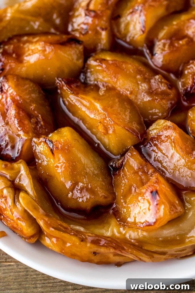 Close up shot of tarte tatin