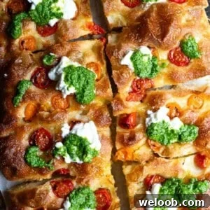 Tomato focaccia square image